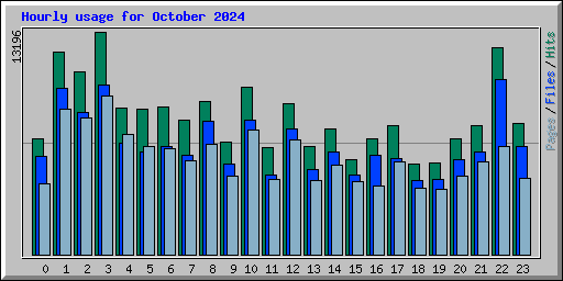 Hourly usage for October 2024